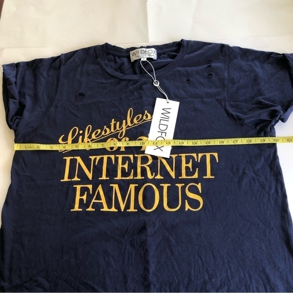 Wildfox Lifestyles Of Internet Famous Crew Neck Destroy Tee Size S - Picture 13 of 13